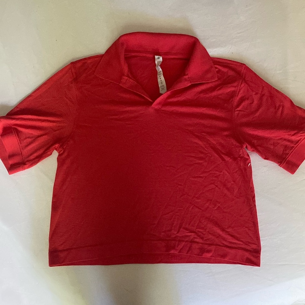 Lululemon Swiftly tech relaxed-fit polo, size 4, red